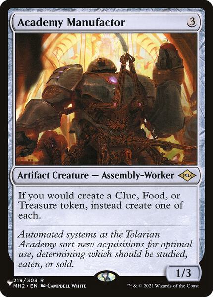 Academy Manufactor - The List Reprints 219/303