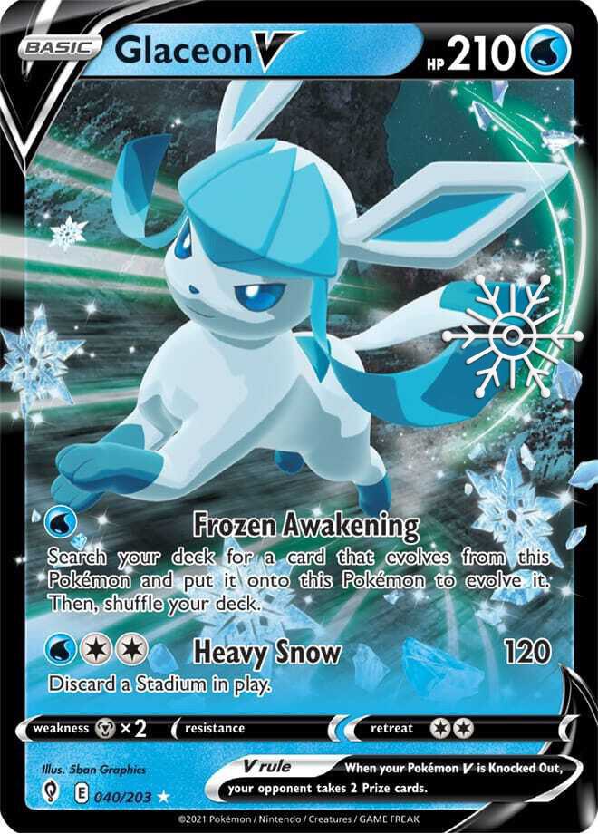 Glaceon V - 040/203 (Holiday Calendar) — MCAP (Lightly Played)