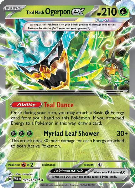 Teal Mask Ogerpon ex - 025/167 — TWM