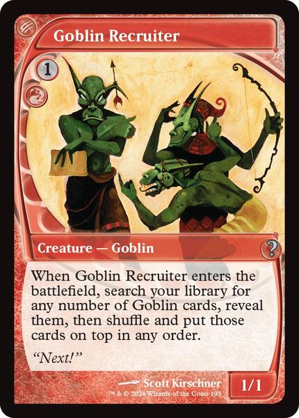 Goblin Recruiter (Future Sight) - Mystery Booster 2 193