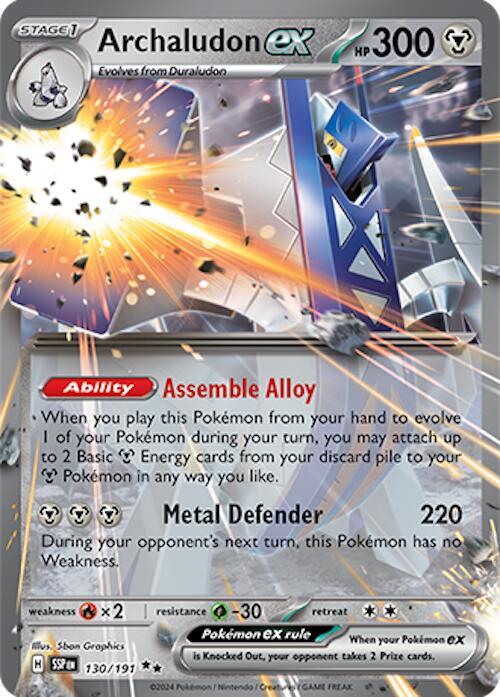 Archaludon ex (Surging Sparks Stamped) — MCAP (Lightly Played)