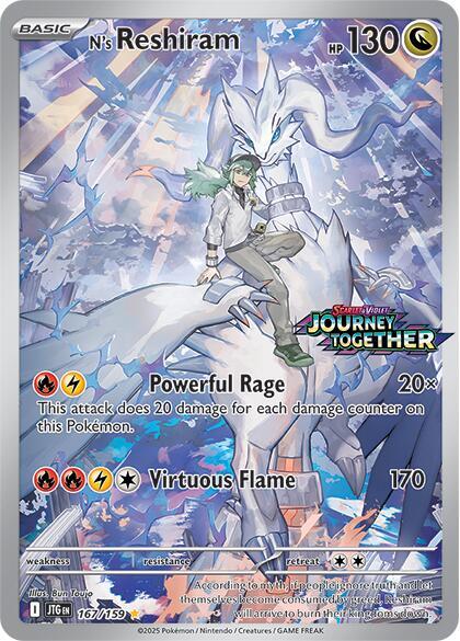 N's Reshiram - 167/159 (Journey Together Stamped) - FOIL ★ Miscellaneous Cards & Products 167/159