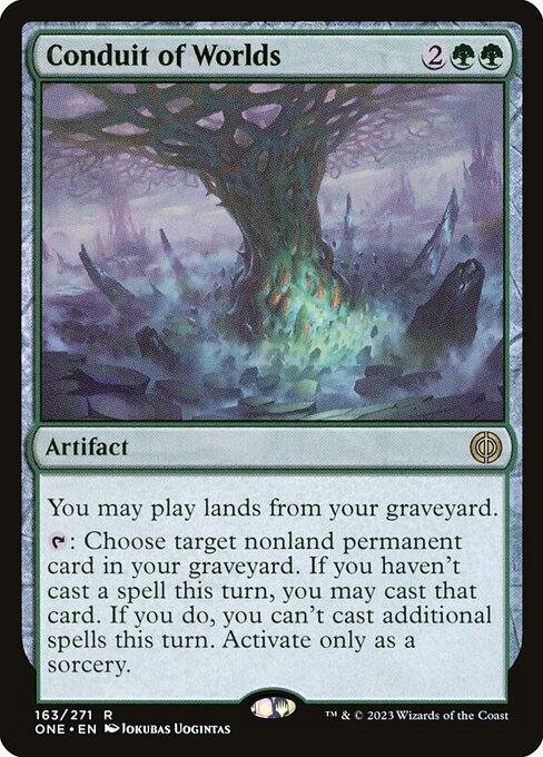 Conduit of Worlds - FOIL ★ Phyrexia All Will Be One ONE 163/271 R (2023; Jokubas Uogintas art)