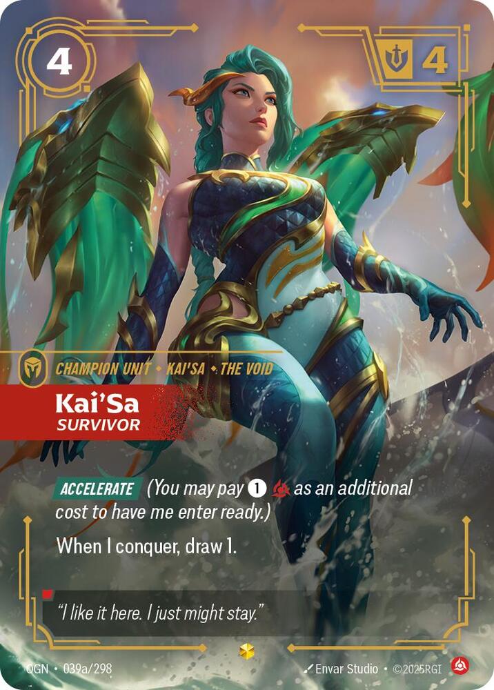Kai'Sa, Survivor (Alternate Art) — OGN (Near Mint)