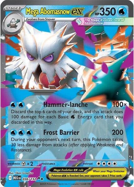 Mega Abomasnow ex - 036/132 — MEG (Lightly Played)