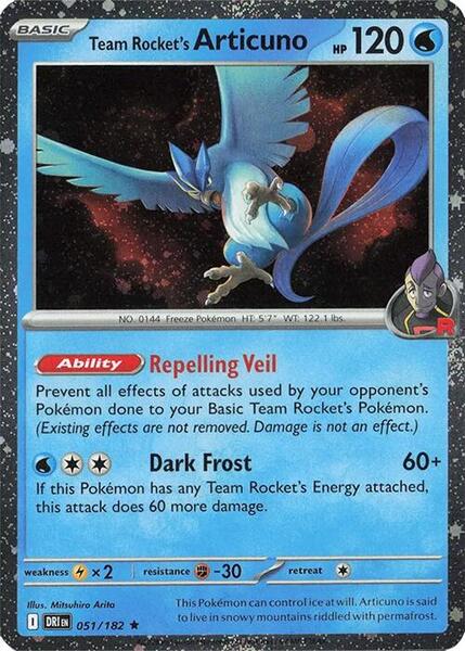 Team Rocket's Articuno - 051/182 (Cosmos Holo) — MCAP