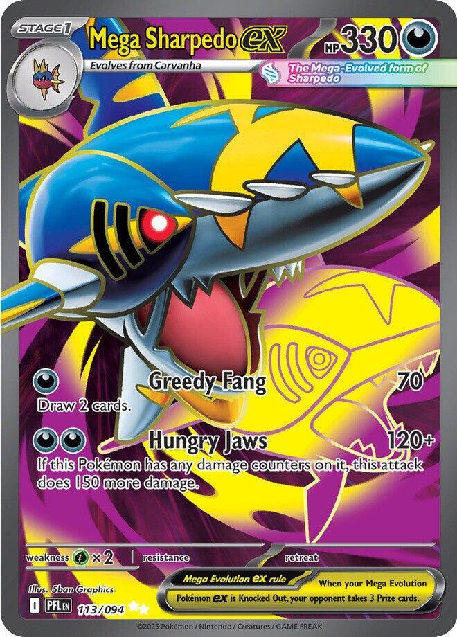 Mega Sharpedo ex - 113/094 — PFL (Lightly Played)