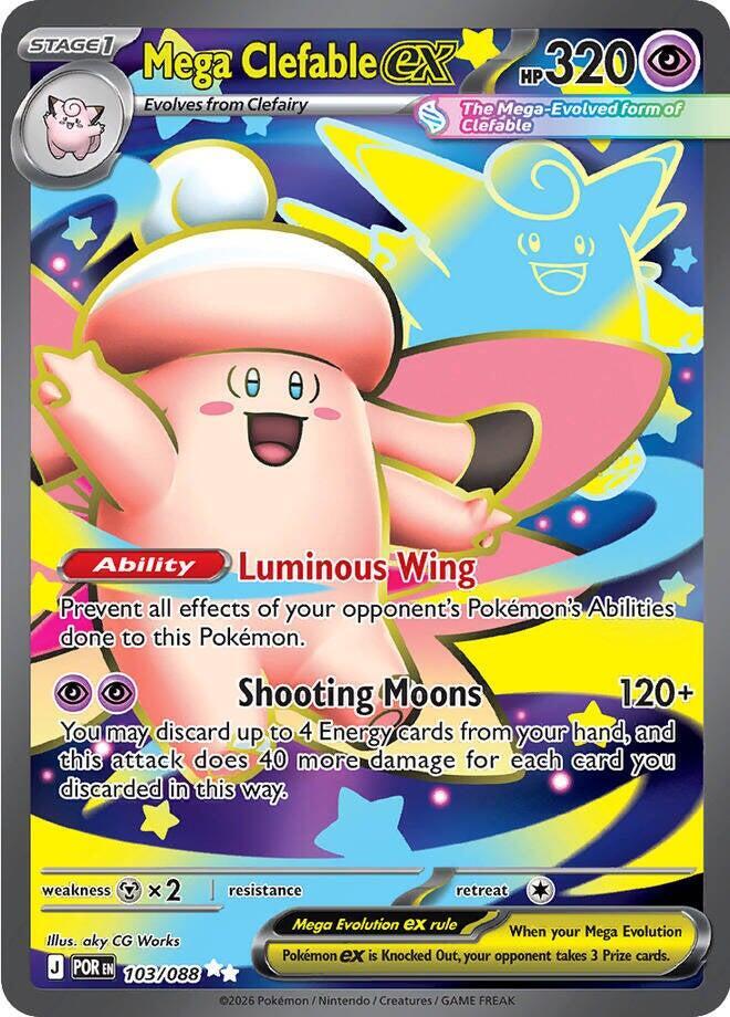 Mega Clefable ex - 103/088 — POR (Lightly Played)