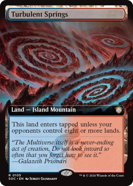 Turbulent Springs (Extended Art) - Commander: Secrets of Strixhaven 105
