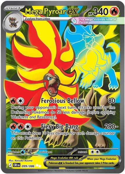 Mega Pyroar ex - 099/086 - ME04: Chaos Rising