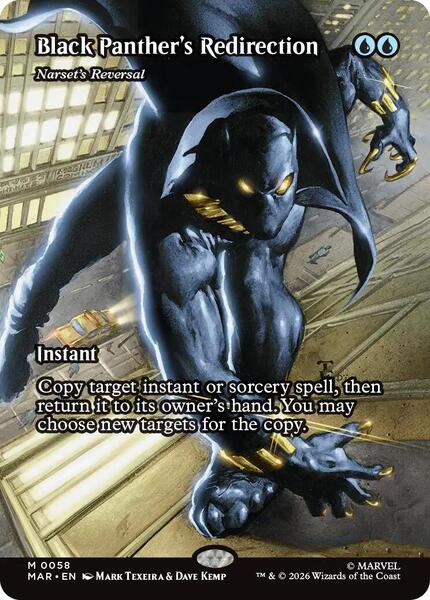 Black Panther's Redirection - Narset's Reversal (Borderless) - Marvel Universe Eternal-Legal 58