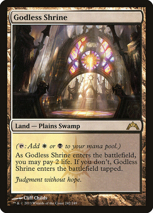 Godless Shrine - Gatecrash GTC 242 (2013; Cliff Childs; Orzhov watermark)