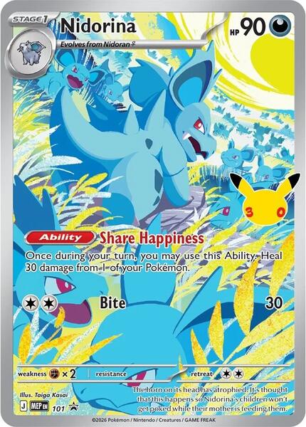 Nidorina - 101 (30th Celebration) - FOIL ★ ME: Mega Evolution Promo 101
