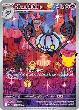 Chandelure - 137/128 - FOIL ★ ME: 30th Celebration 137/128