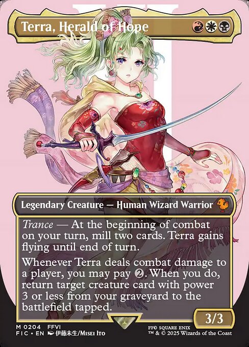 Terra, Herald of Hope - FOIL ★ Final Fantasy Commander FIC M 0204 FFVI borderless (Misei Ito)