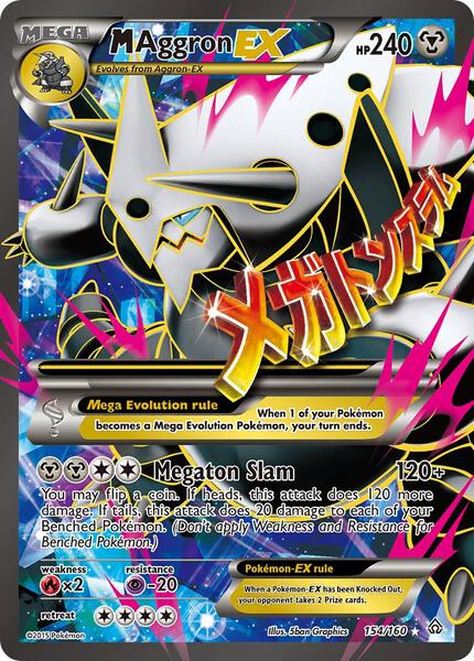 M Aggron EX (154 Full Art) - FOIL ★ XY - Primal Clash 154/160