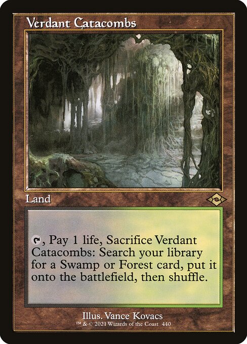 Verdant Catacombs - FOIL ★ retro frame, collector number 440; set code not printed on retro frame - MH2 440 inferred; verify printing on TCGplayer