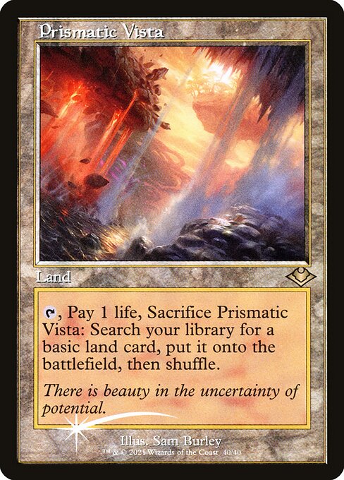 Prismatic Vista - FOIL ★ Modern Horizons 1 Timeshifts H1R 40 (retro frame, MH symbol)