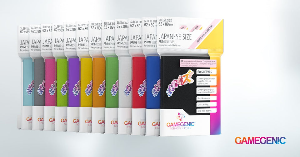 Gamegenic Japanese Prime Sleeves (60) asst colors