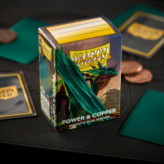 Dragon Shield Dual Matte Power & Copper sleeves box
