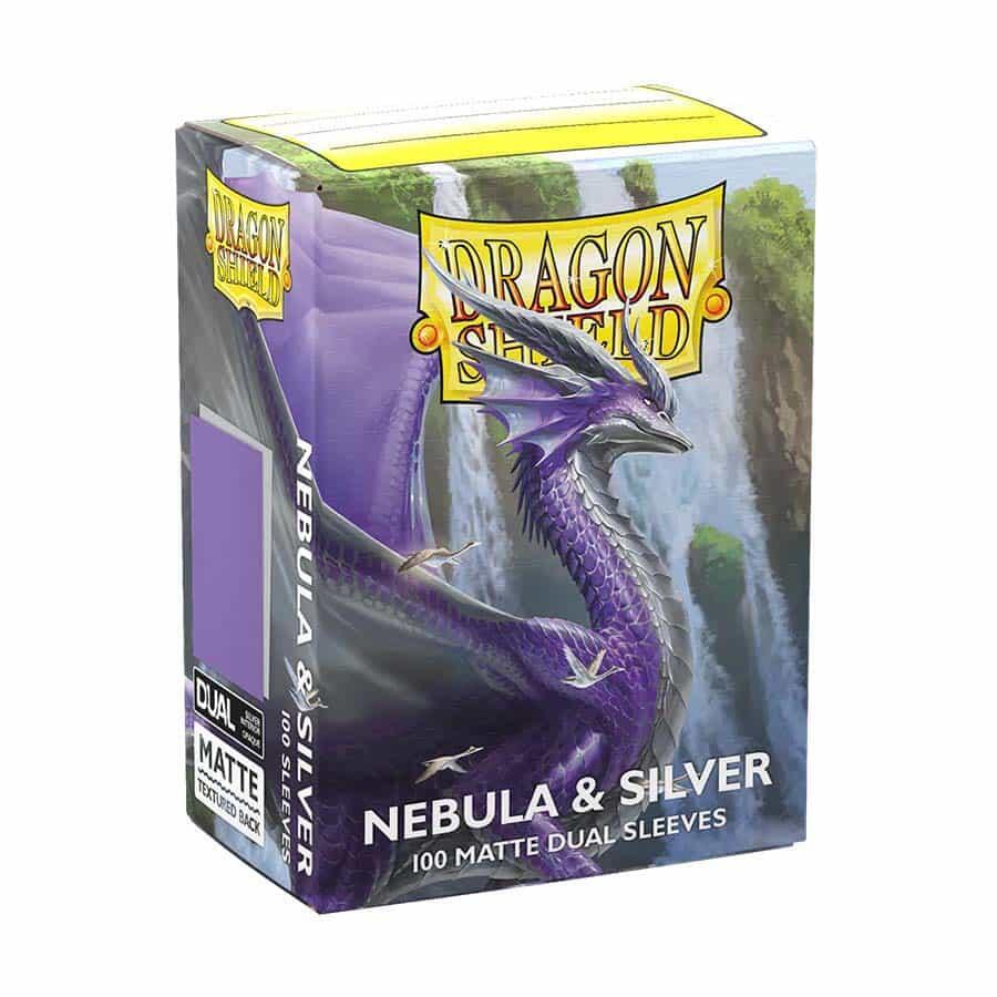 Dragon Shield: Dual Matte Nebula & Silver Sleeves (100)