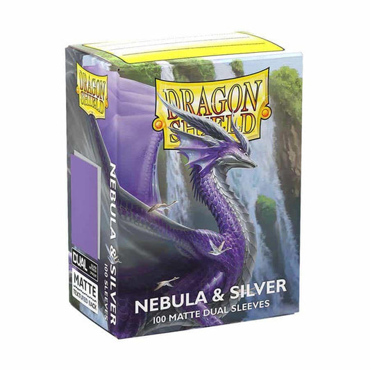 Dragon Shield: Dual Matte Nebula & Silver Sleeves (100)