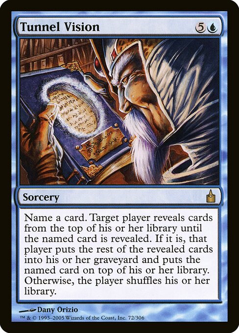 Tunnel Vision - Ravnica City of Guilds RAV 72/306 R (2005; Dany Orizio)