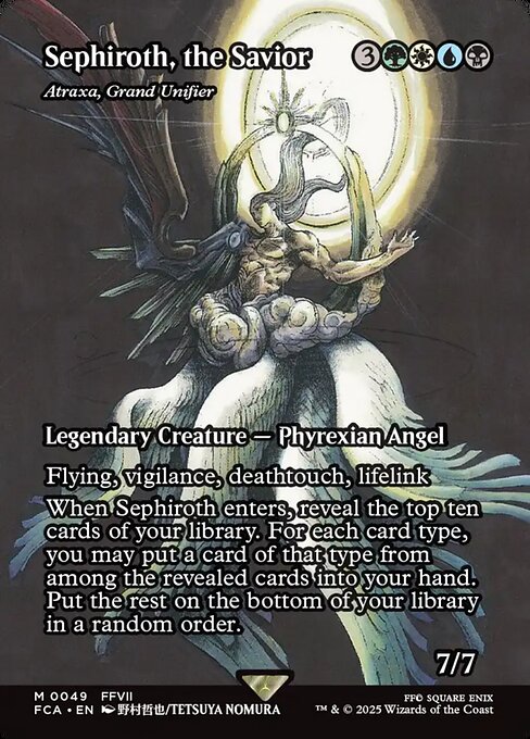 Atraxa, Grand Unifier (flavor name: Sephiroth, the Savior) - FF Through the Ages FCA 49 borderless