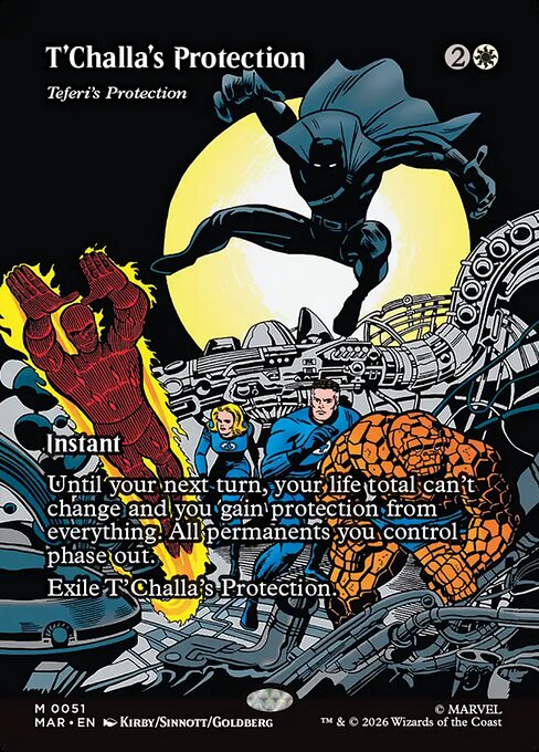 T'Challa's Protection - FOIL ★ Marvel Universe MAR 51 (Magic name: Teferi's Protection) - Marvel Universe