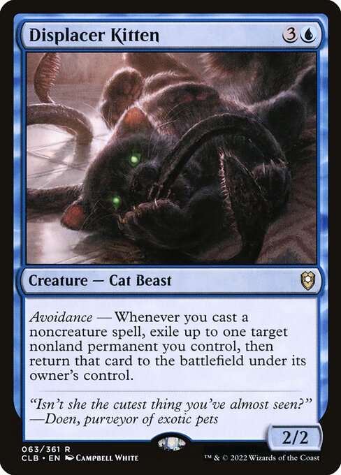 Displacer Kitten - FOIL ★ Commander Legends: Battle for Baldur's Gate CLB 063/361 R (2022; Campbell White)