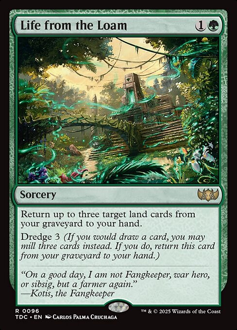 Life from the Loam - Tarkir Dragonstorm Commander TDC R 0096 (2025; Carlos Palma Cruchaga art)