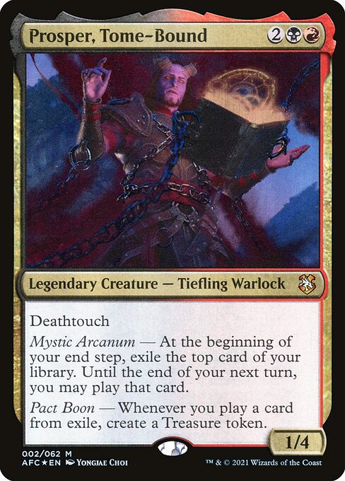 Prosper, Tome-Bound - FOIL ★ AFC 002/062 M (Forgotten Realms Commander, 2021)