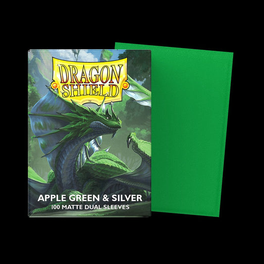 Dragon Shield Dual Apple Green & Silver (100)