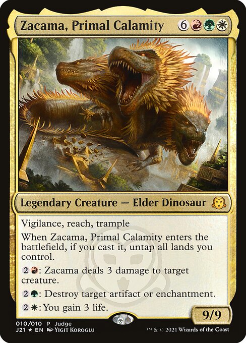 Zacama, Primal Calamity - FOIL ★ PJ21 10 (Judge promo J21, 2021)