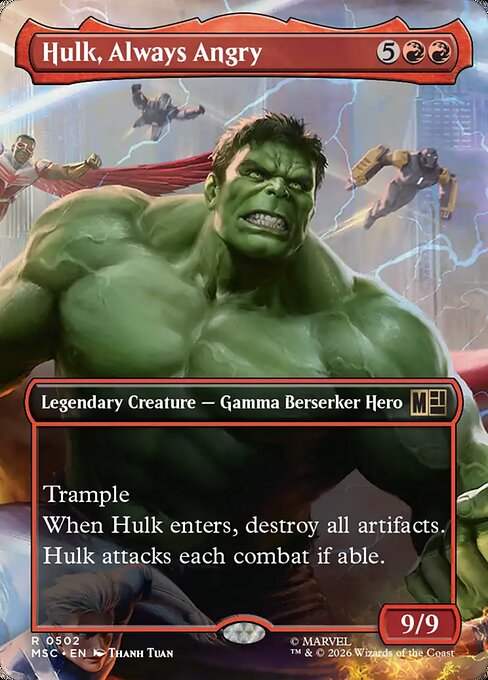 Hulk, Always Angry - FOIL ★ Marvel crossover set MSC 0502 R