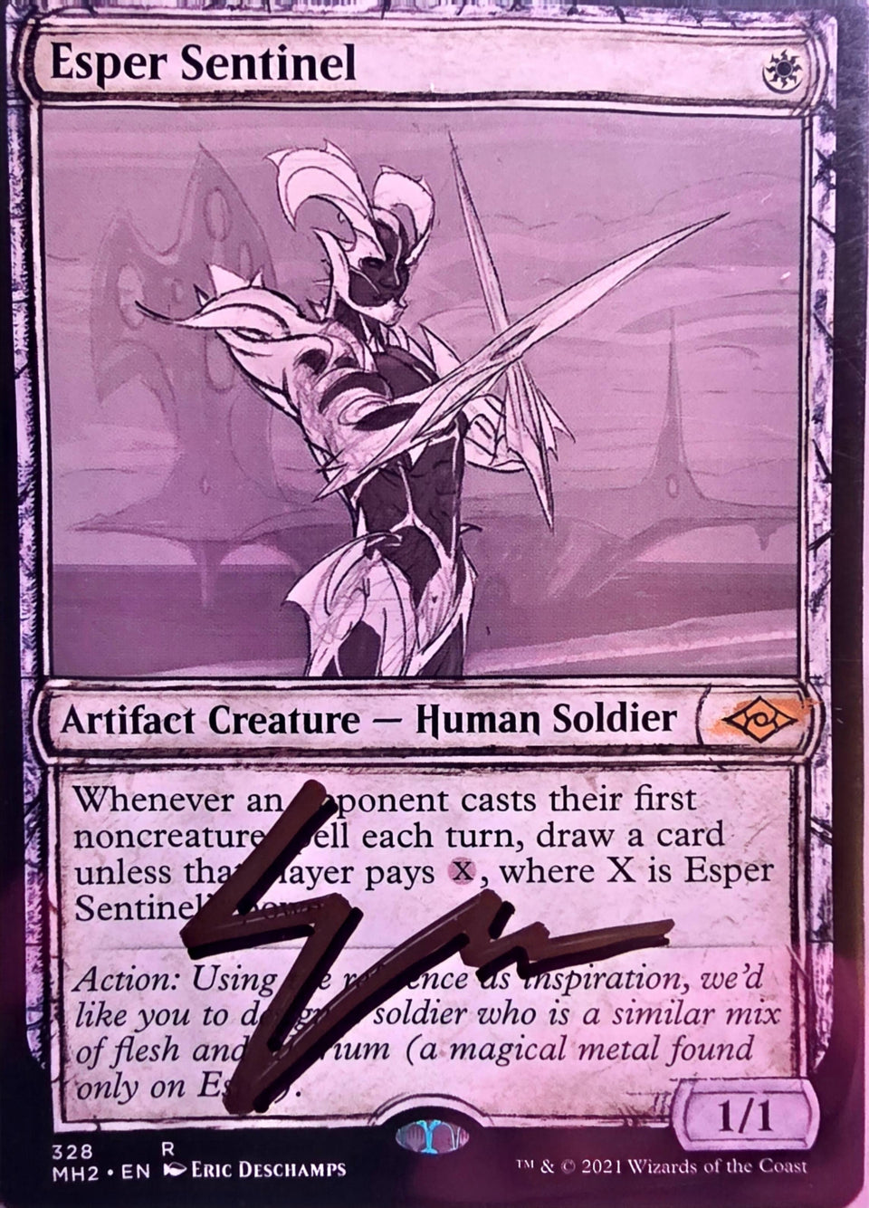 Esper Sentinel MH2 328 sketch - signed, store scan
