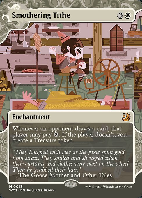 Smothering Tithe - FOIL ★ Wilds of Eldraine: Enchanting Tales WOT 0013 M (2023; Shafer Brown)