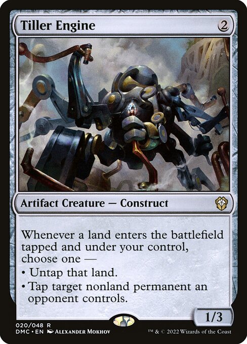 Tiller Engine - Dominaria United Commander DMC 020/048 R (2022; Alexander Mokhov)