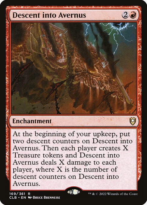Descent into Avernus - FOIL ★ CLB (Commander Legends: Battle for Baldur's Gate), collector line partially cut off (.../361; matches 169/361 seen on page-26) - scan-cropped; verify printing on TCGplayer