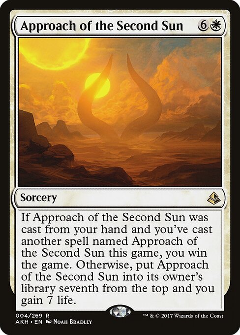 Approach of the Second Sun - Amonkhet AKH 004/269 R (2017; Noah Bradley)
