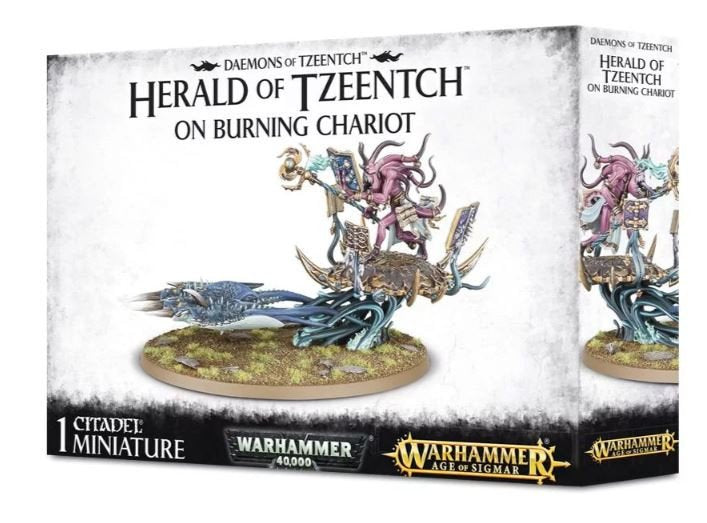 Fateskimmer / Changecaster Herald of Tzeentch on Burning Chariot