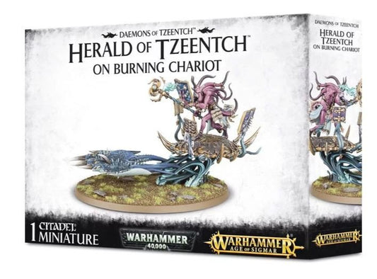 Fateskimmer / Changecaster Herald of Tzeentch on Burning Chariot