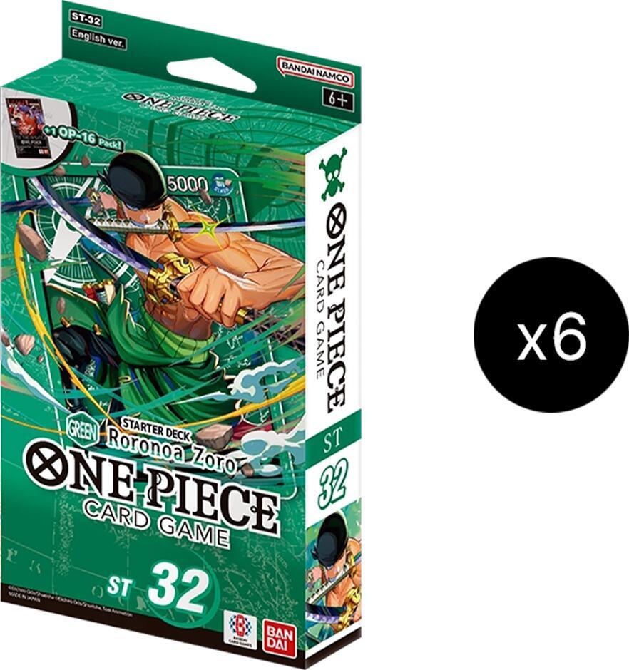 One Piece Card Game: Starter Deck 32 - GREEN Roronoa Zoro (Display)