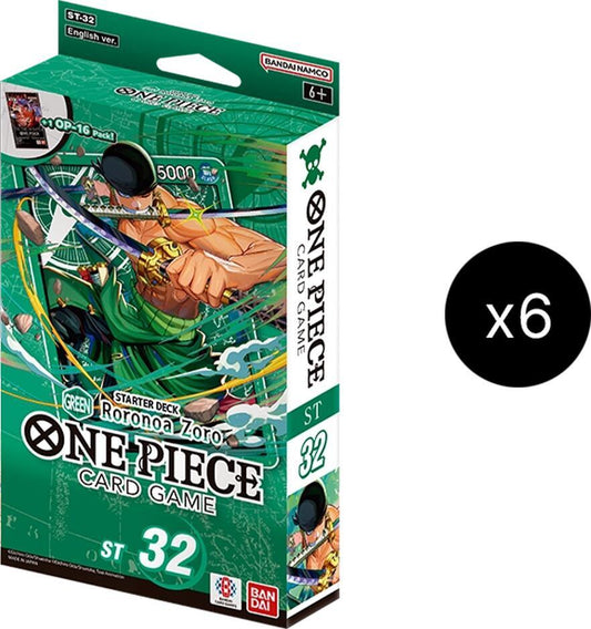 One Piece Card Game: Starter Deck 32 - GREEN Roronoa Zoro (Display)