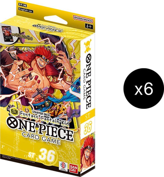One Piece Card Game: Starter Deck 36 - YELLOW Eustass "Captain" Kid (Display)